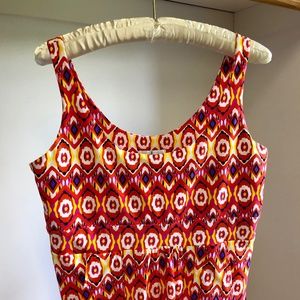 Jude Connally "Lucy" dress in orange/black ikat